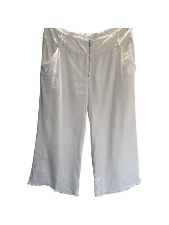 INC International Concepts Pants - INC. LinenRayon Capri Zipper Front, Frayed Hem & waist